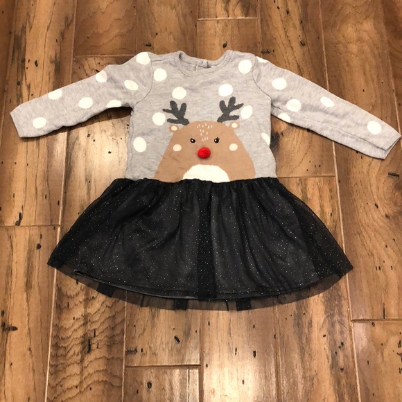 H&M - Toddler Girl Reindeer Sweater Dress - Picture 1 of 6